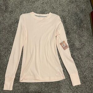 Nike Tan Cream Fitted Long Sleeve Tee